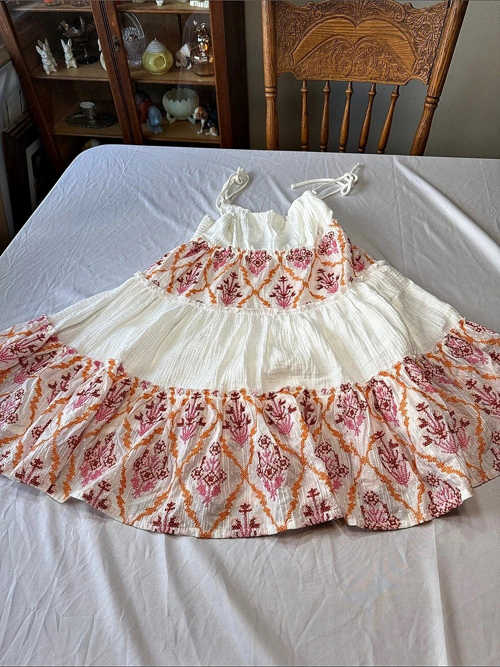 White & Pink Floral Sundress